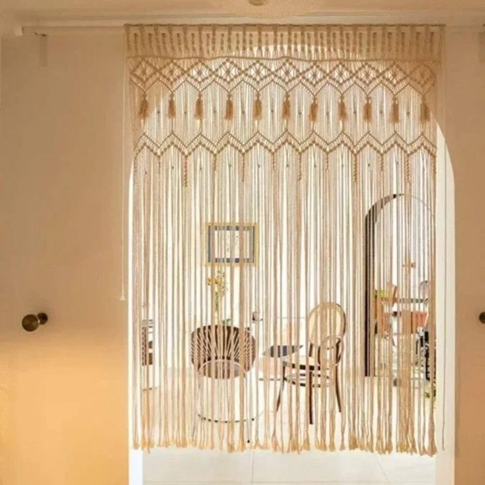 Urban Outfitters Handmade Boho Large Woven Macrame Wall Hanging Curtain